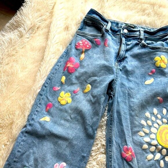 Wild Fable High Rise ‘Dad Jeans’ Hippie Boho Size 4 Boyfriend Loose Fit - Picture 7 of 11